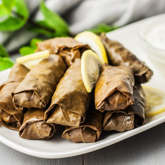 Side of Grape Leaves.